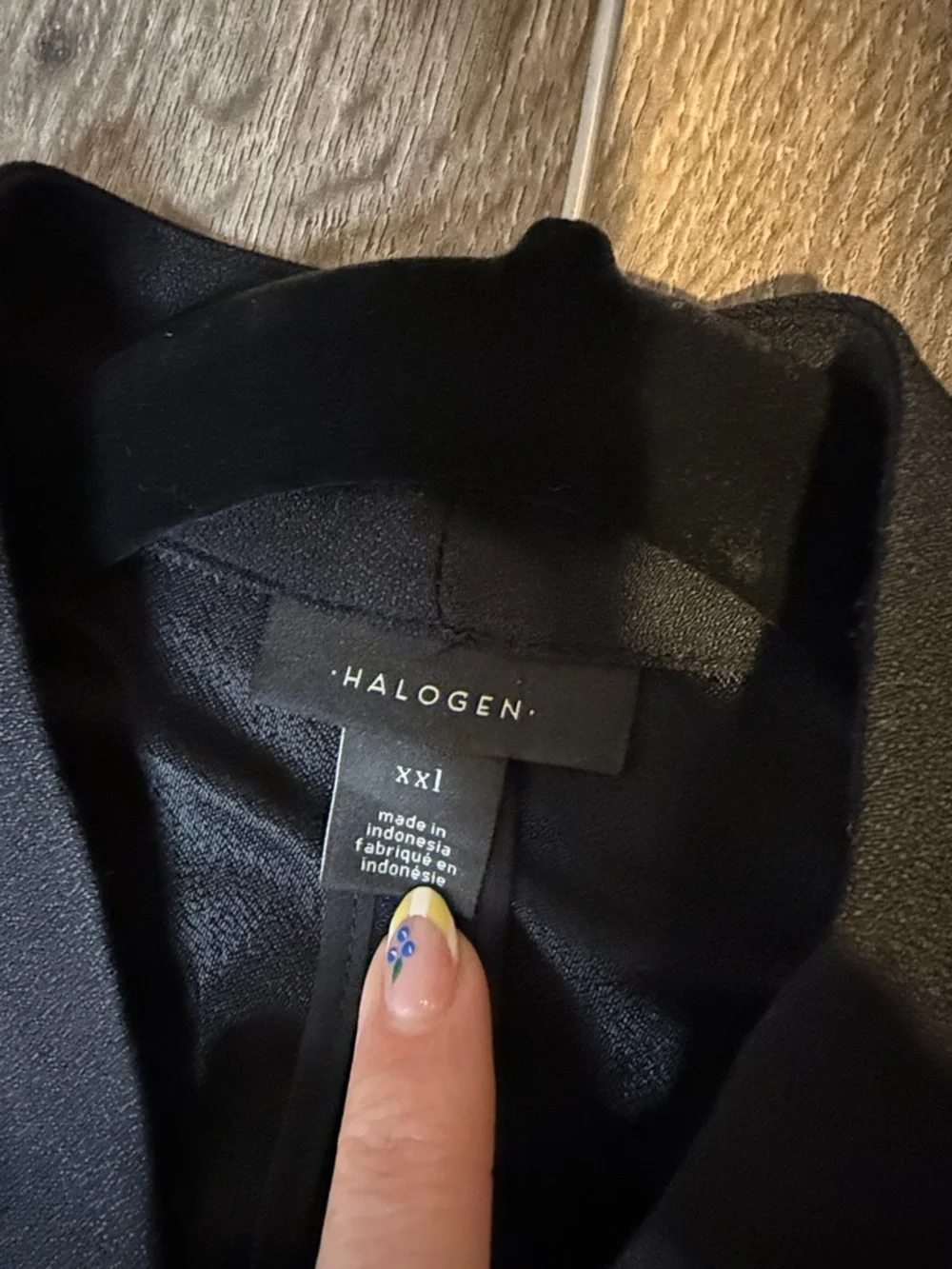 Halogen XXL Black Women's Open-Front Blazer